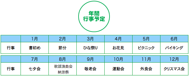 年間行事予定